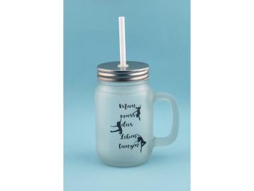 Trinkglas mit Röhrli